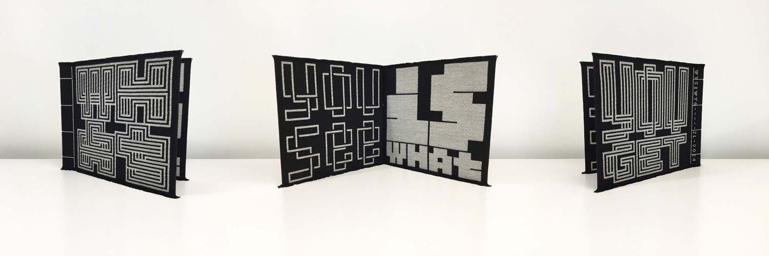 This series of book objects plays with type as abstraction.