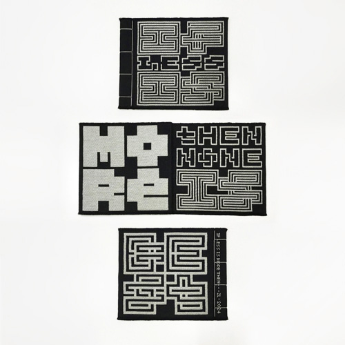 This series of book objects plays with type as abstraction.