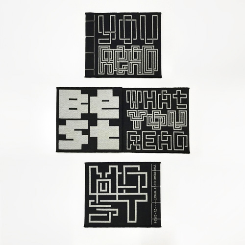 This series of book objects plays with type as abstraction.