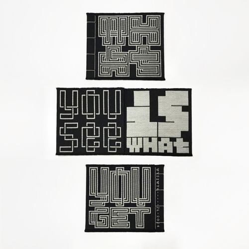 This series of book objects plays with type as abstraction.